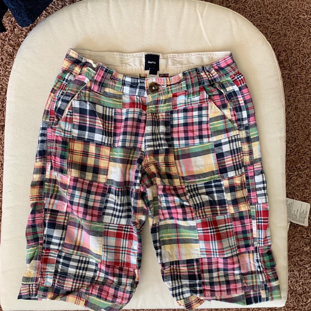 Madras plaid Shorts -size 12